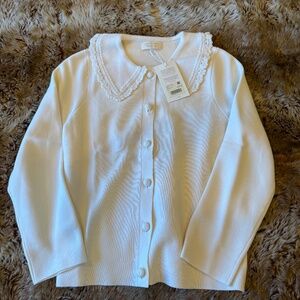 Sezane Bettany Cardigan Écru. - Size XL